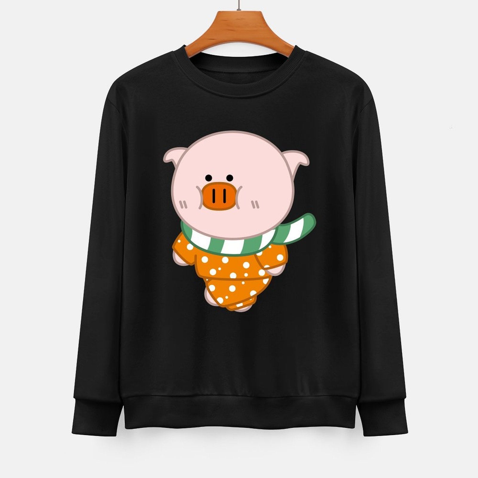 Front Patterned Long Sleeve TopVintage ClassicSeries